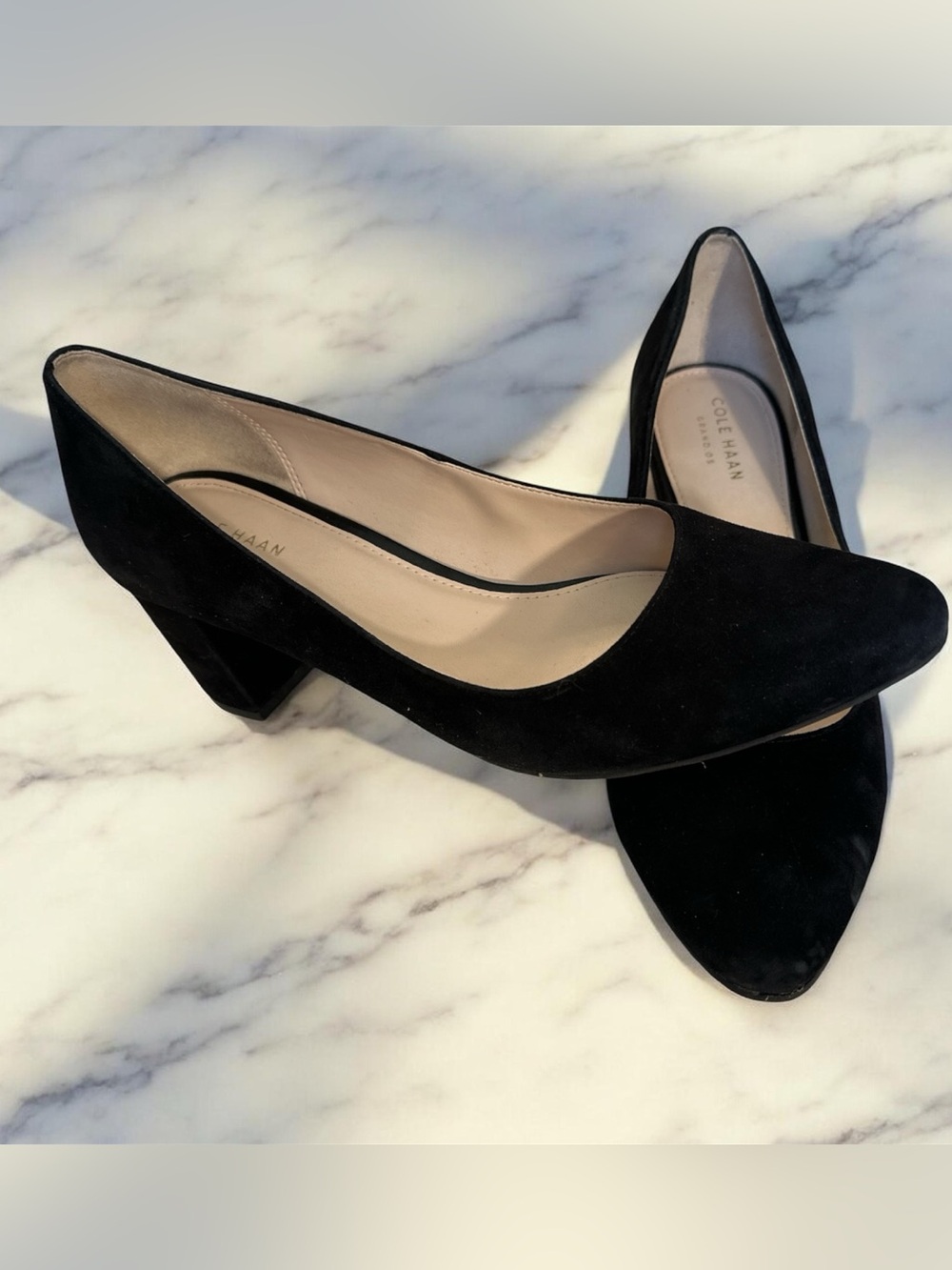 Cole Haan Black Suede Heels